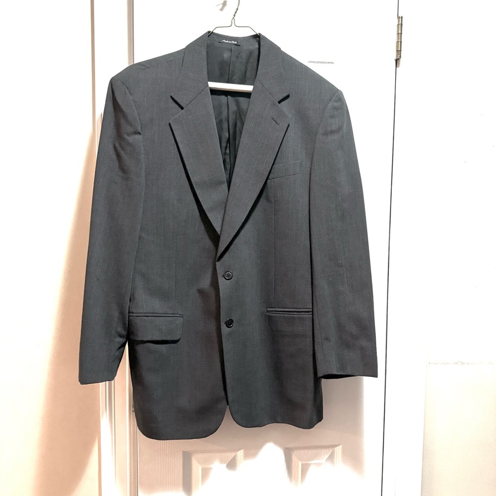 Missoni Uomo 44 L Sport Coat Blazer Suit Jacket Gray